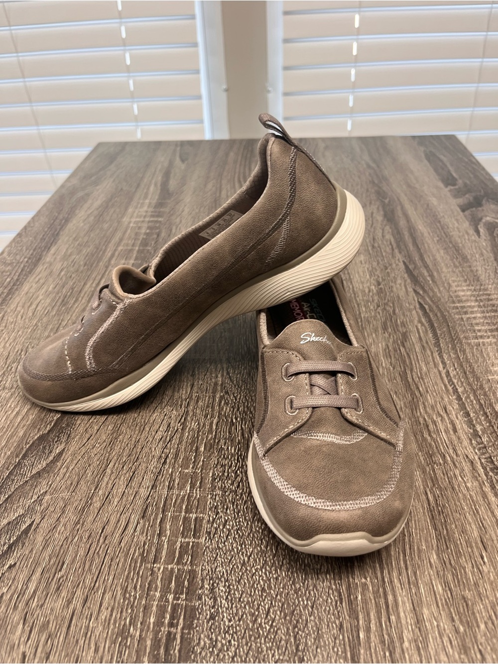 Skechers Women's Taupe Slip-On Athletic Sneakers